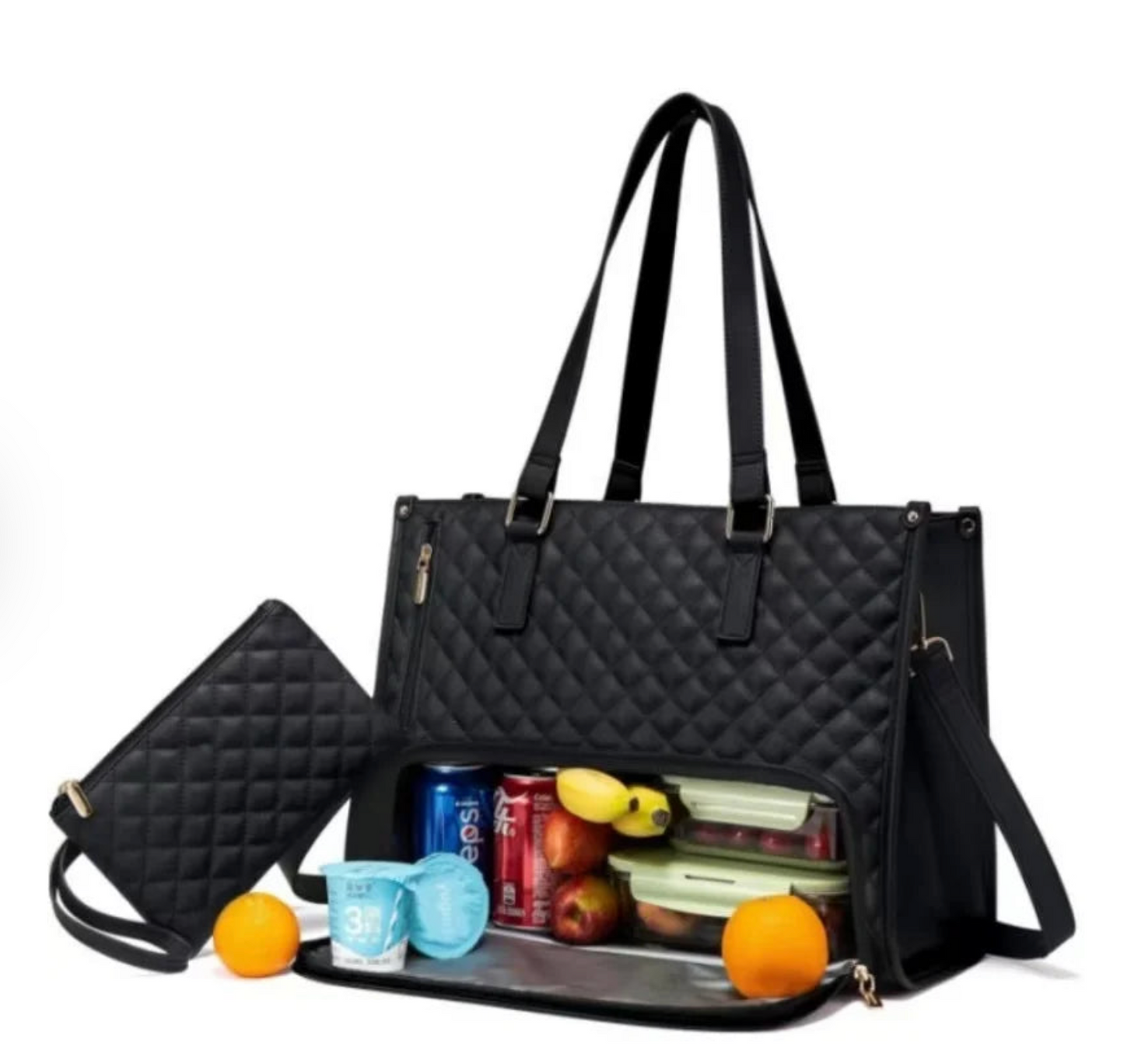 3-in-1 Quilted Tote Bag