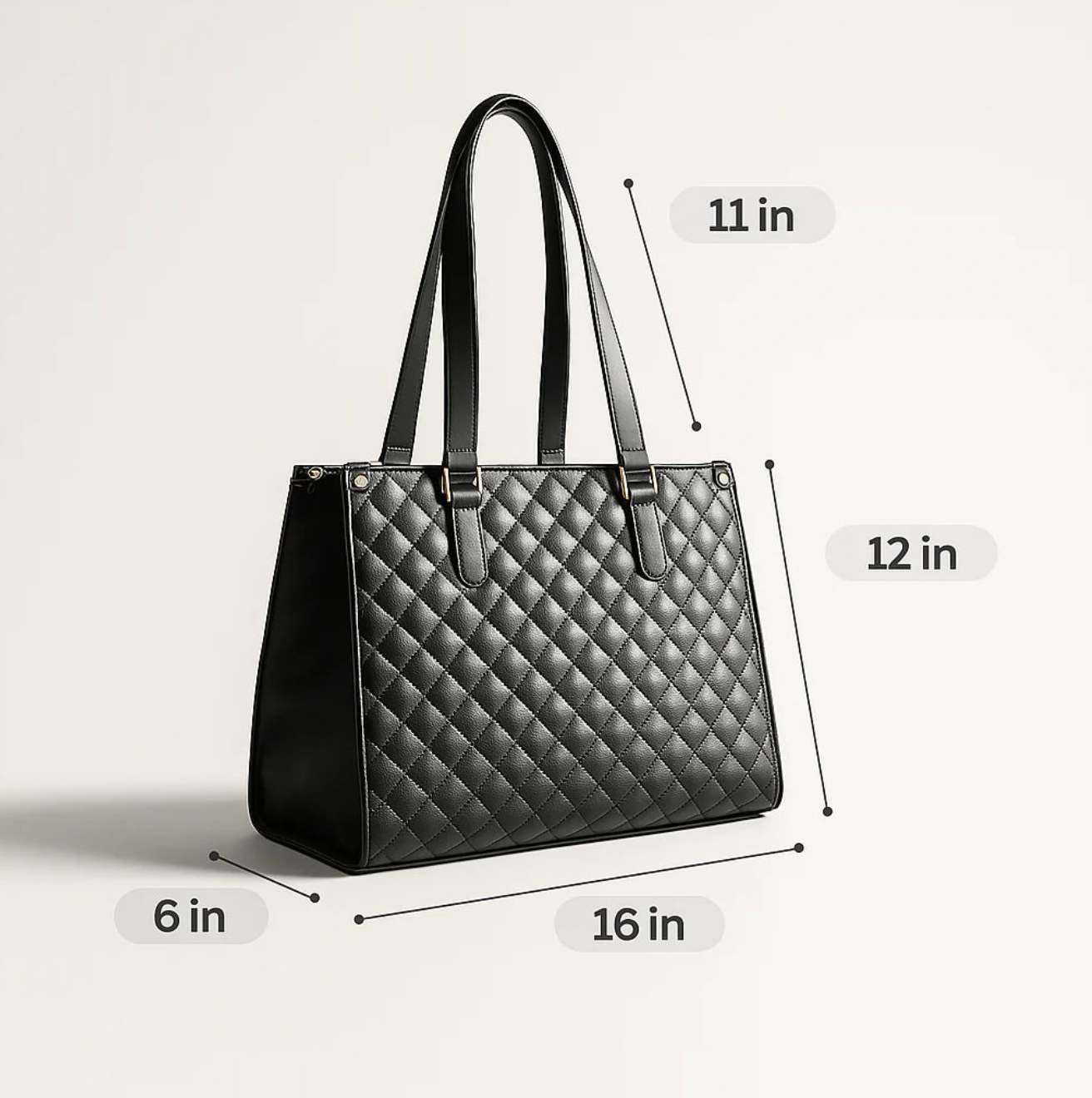 3-in-1 Quilted Tote Bag