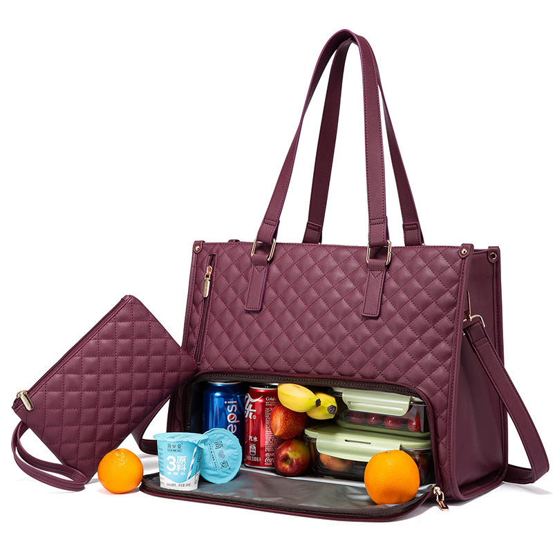 3-in-1 Quilted Tote Bag